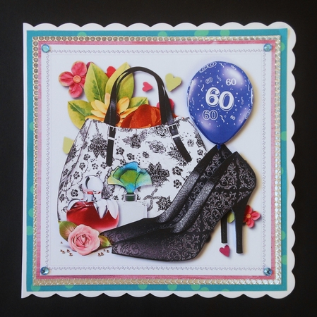 Ladies 60th Birthday card by S.Elisabet Osborn Wright