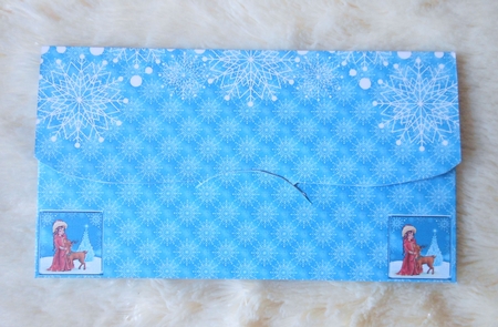 JJ CHRISTMAS STARRY SNOWY NIGHT MONEY WALLET by S.Elisabet Osborn Wright