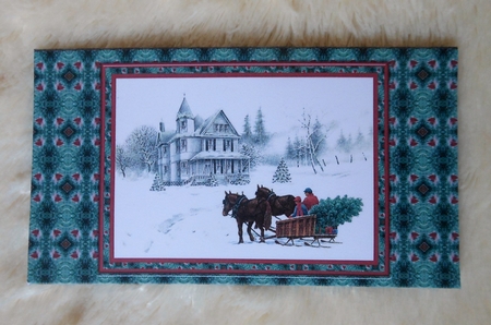 JJ CHRISTMAS BRINGING HOME THE TREE MONEY WALLET by S.Elisabet Osborn Wright