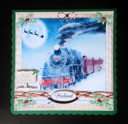 MALE RELATIVES CHRISTMAS STEAM TRAIN by S.Elisabet Osborn Wright