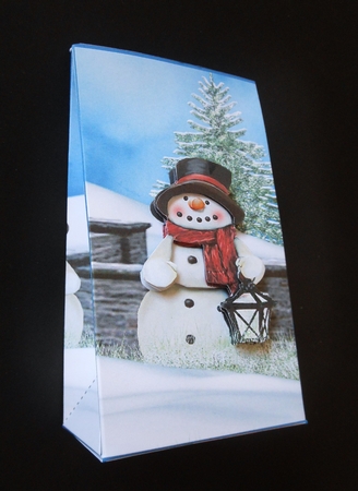Snowman Snowy Scene Pinch Bag by S.Elisabet Osborn Wright