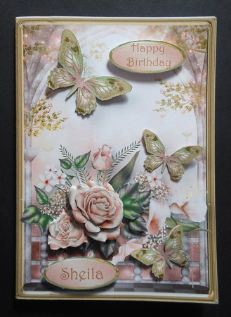 Antique Roses - 5in x 7in Card Mini Kit by S.Elisabet Osborn Wright