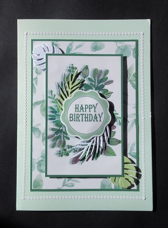 Soft Floral Card Topper - Olive Green by S.Elisabet Osborn Wright