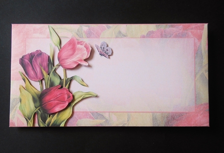 Tulips Blank Cash Envelope by S.Elisabet Osborn Wright