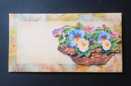 Basket of petunias Blank Cash Envelope by S.Elisabet Osborn Wright