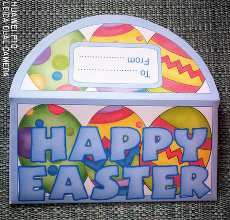 Brightly Painted Eggs Money Wallet Turquoise by S.Elisabet Osborn Wright
