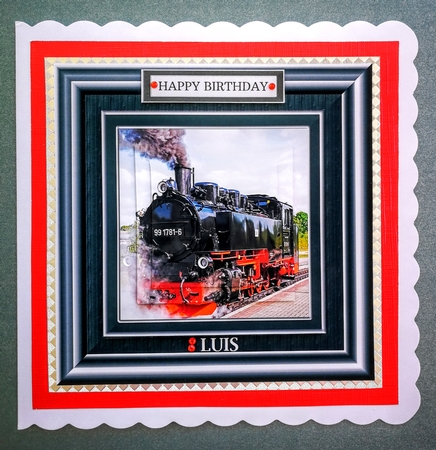 Steam Train Birthday/Fathers Day Quick Card  by S.Elisabet Osborn Wright