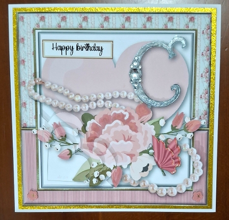 C with Diamonds Card Topper  by S.Elisabet Osborn Wright
