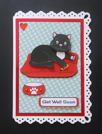 Louie the cat decoupage by S.Elisabet Osborn Wright