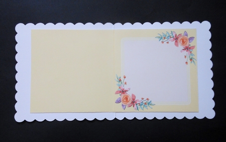 Lemon Yellow Blank Floral Insert 5 x 5 Inch Square by S.Elisabet Osborn Wright