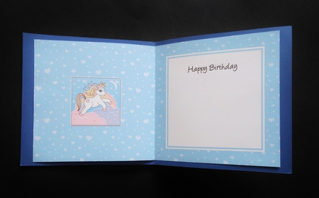 Cute Little Unicorn square landscape insert by S.Elisabet Osborn Wright