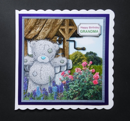 Tatty teddy with wishing well by S.Elisabet Osborn Wright