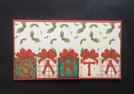 Santas Gifts Christmas Money/Gift/Voucher Wallet/Pocket or Envelope by S.Elisabet Osborn Wright