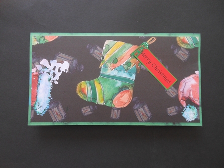 Christmas Bonus Stocking, Pocket/Wallet/Envelope for Gift Vouchers & Money by S.Elisabet Osborn Wright
