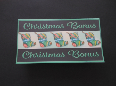 Christmas Bonus Stocking, Pocket/Wallet/Envelope for Gift Vouchers & Money by S.Elisabet Osborn Wright