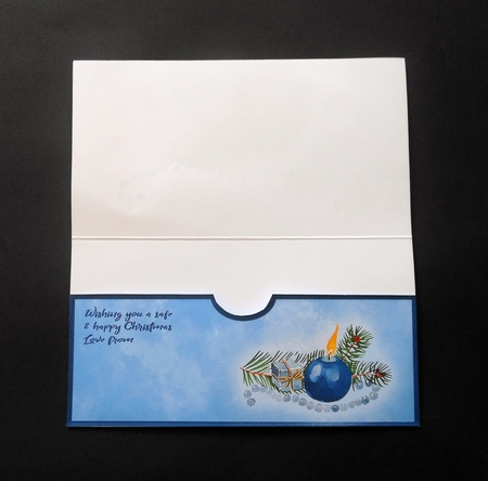 Watercolor Christmas Pocket/Wallet/Envelope for Gift Vouchers & Money by S.Elisabet Osborn Wright