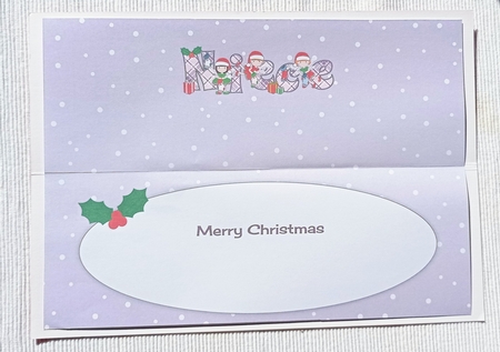 Christmas Fairies with Christmas Stockings NIECE large dl 2 insert by S.Elisabet Osborn Wright