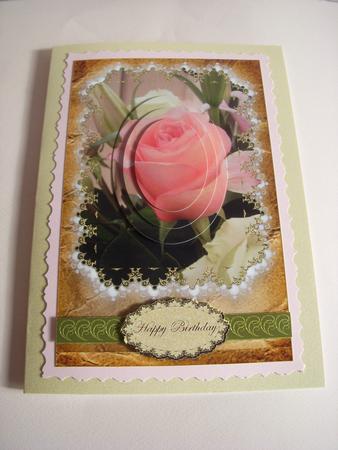 Beautiful Pink Rose Various Occasions Pyramid Topper by S.Elisabet Osborn Wright