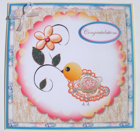 Little Paisley Bird Easter/ New Baby/ Thank You Topper 1 by S.Elisabet Osborn Wright