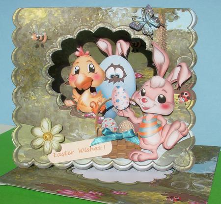 Easter Surprise Scalloped Tent Card with Envelope by S.Elisabet Osborn Wright