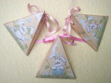 Cute Easter Bunny Triangle Gift Boxes by S.Elisabet Osborn Wright
