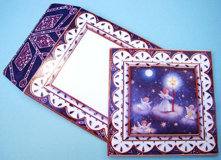 Angels in the Sky Mini Card Envelope Scallop Bottom Stacker by S.Elisabet Osborn Wright