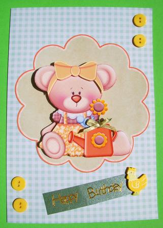 Becky Teddy with Her Bird Topper by S.Elisabet Osborn Wright