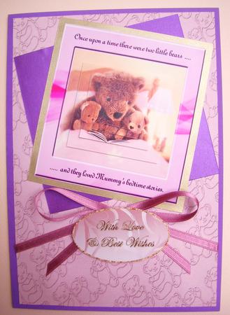 Pink Teddy Backing Paper by S.Elisabet Osborn Wright