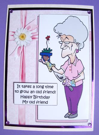 Gertrude Grew an Old Friend Quick Card by S.Elisabet Osborn Wright