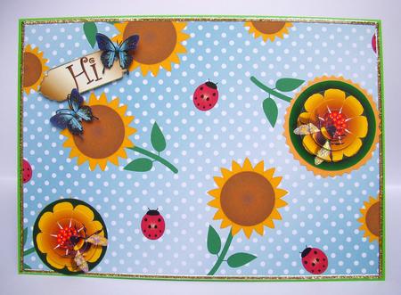 Flower and Ladybird Paper by S.Elisabet Osborn Wright
