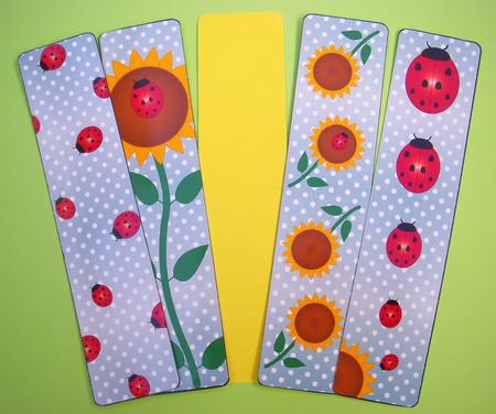 Flower and Ladybird Bookmarks by S.Elisabet Osborn Wright