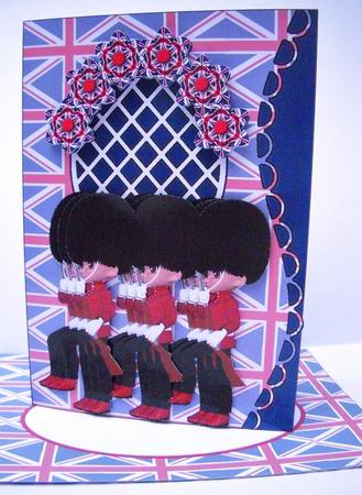 Scalloped S Edged Card - Guards' Parade by S.Elisabet Osborn Wright