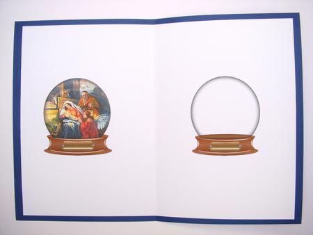 Vintage Nativity Snowglobe Insert by S.Elisabet Osborn Wright