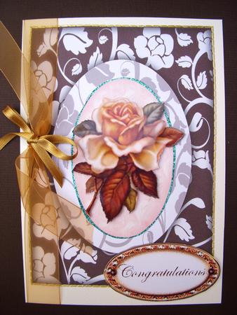 Earthy Shade Floral Fantasy A5 Card Front by S.Elisabet Osborn Wright