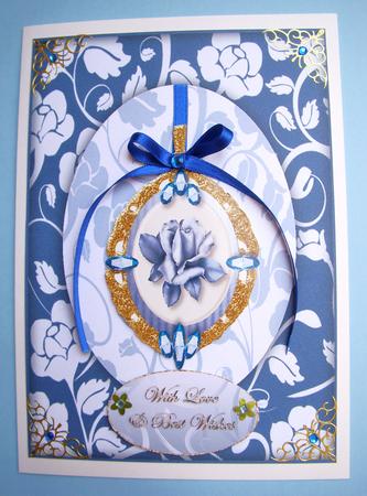 Bright Shade Floral Fantasy A5 Card Front by S.Elisabet Osborn Wright
