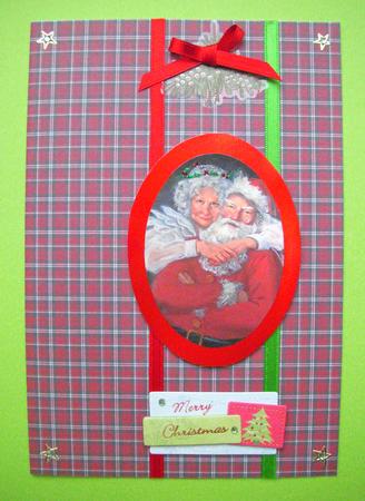 A4 Red Tartan Background Sheet by S.Elisabet Osborn Wright