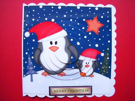 Xmas Penguin Felties Circle Pyramage Topper by S.Elisabet Osborn Wright