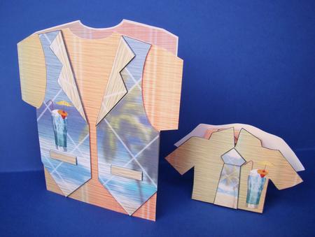 Tropical T-shirt & Waistcoat Card & Gift Box Kit by S.Elisabet Osborn Wright