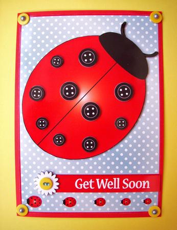 Buttons Ladybird Get Well Soon by S.Elisabet Osborn Wright