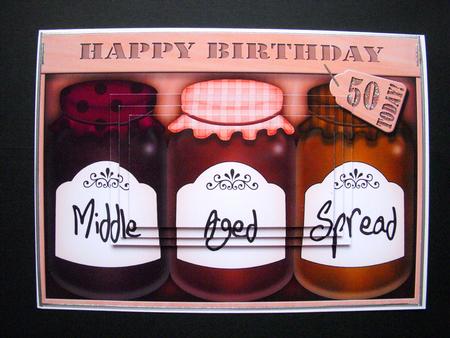 A5 Novelty Middle Aged 50th Birthday Jams N Chutney Pyramage by S.Elisabet Osborn Wright