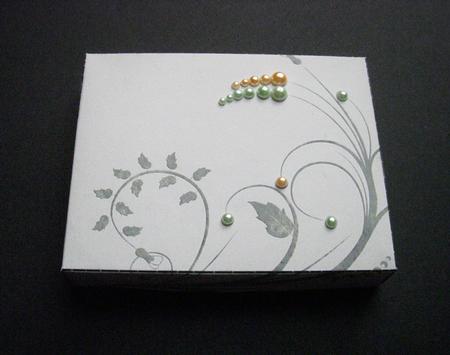 Green Floral Explosion Gift Box with Lid by S.Elisabet Osborn Wright