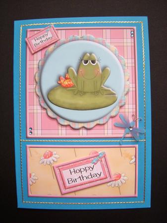 Frog Congratulations on Your New Pad Hoppy Birthday Square by S.Elisabet Osborn Wright