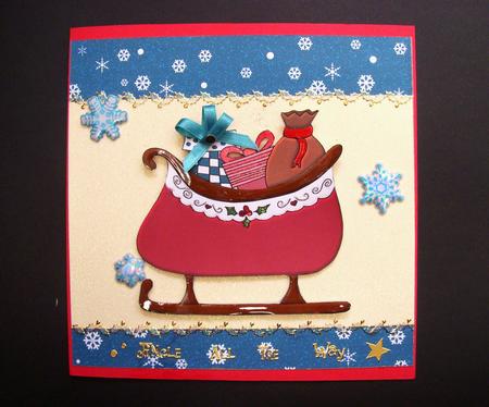 Sleigh Coloured Large by S.Elisabet Osborn Wright