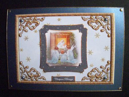 A4 "snowflakes" Plain Card Base by S.Elisabet Osborn Wright