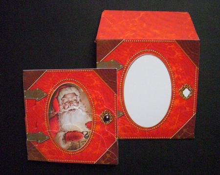 Father Christmas Bk Card Envelope Scallop Bottom Stacker Aio by S.Elisabet Osborn Wright