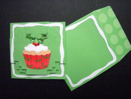Christmas Cupcake Mini Card Envelope Block Stacker Aio by S.Elisabet Osborn Wright