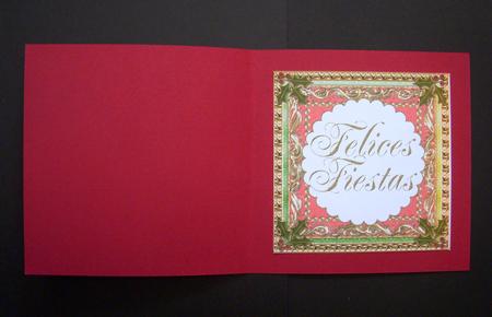 Felices Fiestas Large Fancy Christmas Insert 1 by S.Elisabet Osborn Wright
