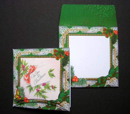 For You Holly Card Envelope Pointy Stacker Aio by S.Elisabet Osborn Wright