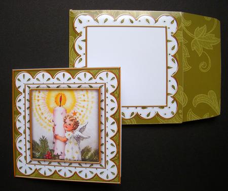 Candle Angel Anglaise Midi Card and Envelope by S.Elisabet Osborn Wright