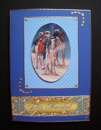 Feliz Navidad Fancy Large Labels 2 by S.Elisabet Osborn Wright